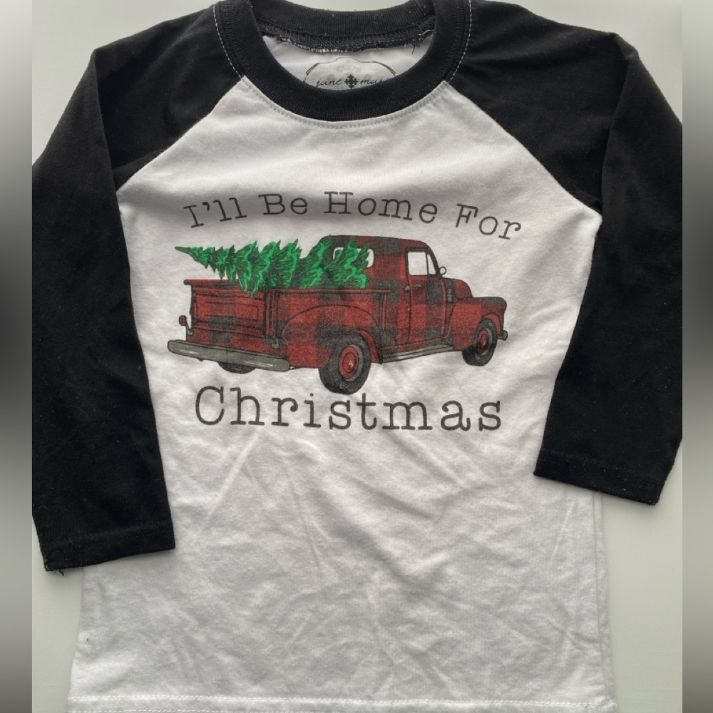Jane Marie I'll Be Home For Christmas Tee / Size 2T / VGUC